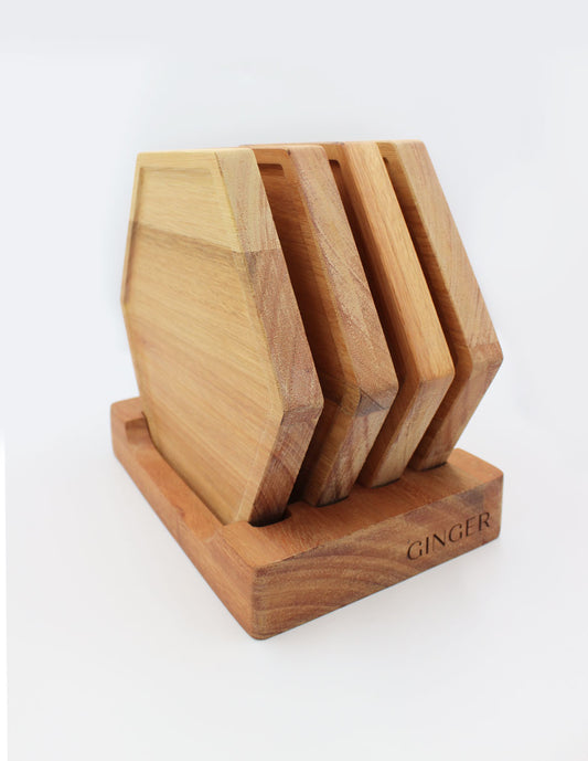 Set de 4 tablas de madera para botanas